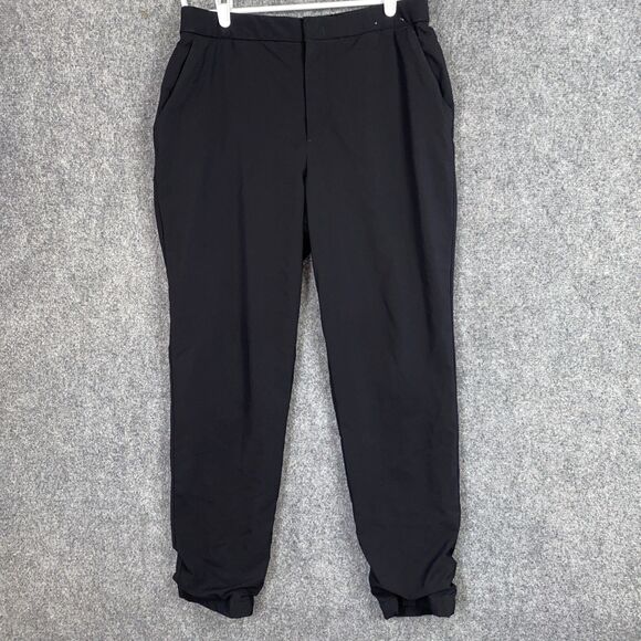 UNQLO Pants Womens Size L Black  Fleece Lined Casual Work - Picture 1 of 11